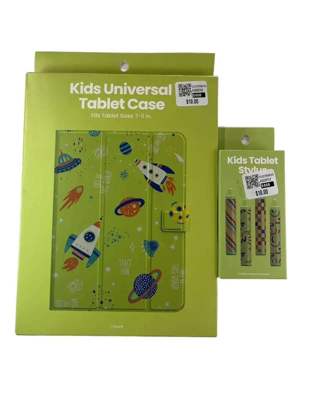 Kids Tablet Case Stylus Bundle Universal Tablet Case Rocket Space Fits 7-11 in.